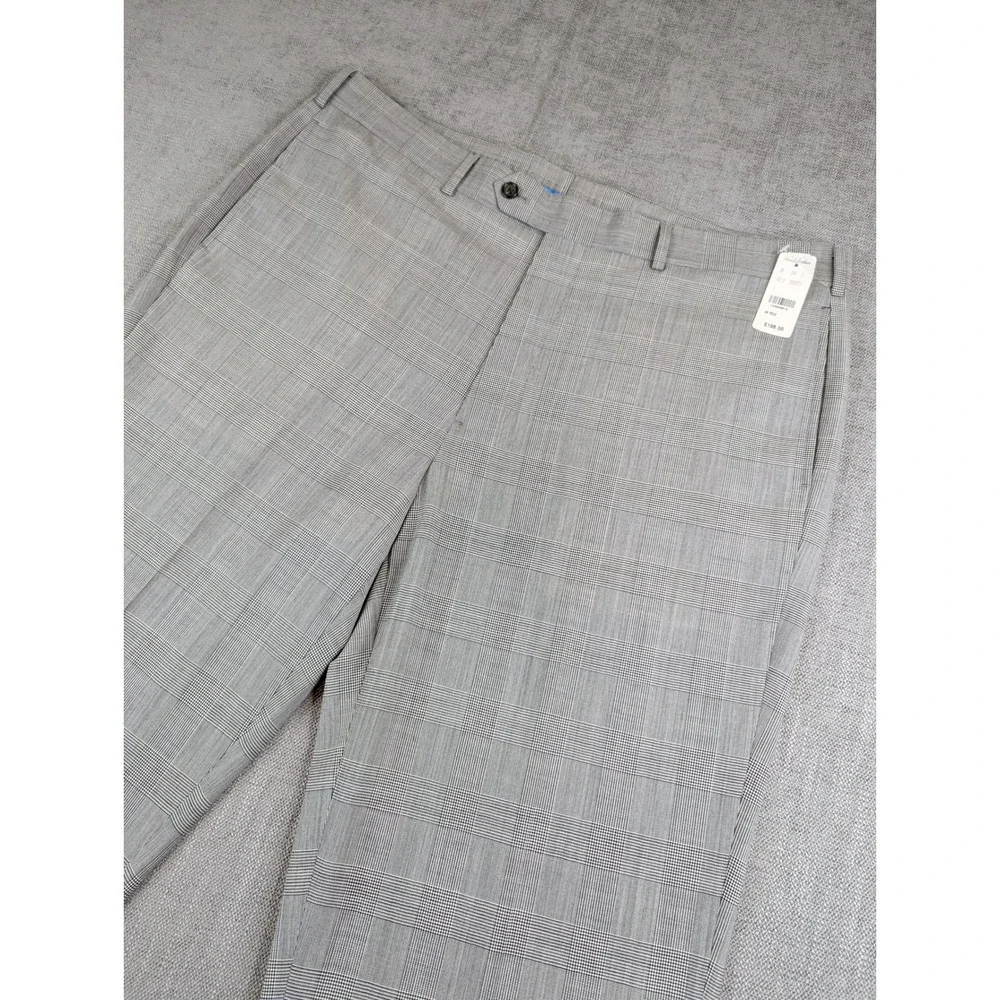 Brooks Brothers Pants Mens 40x34 Glen Plaid Madison Trousers Brookscool Wool NWT